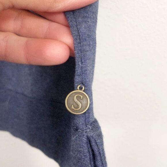 Soft Surroundings Petite Small Purple Floral Tunic 3/4 Sleeves Keyhole Back - Picture 7 of 8